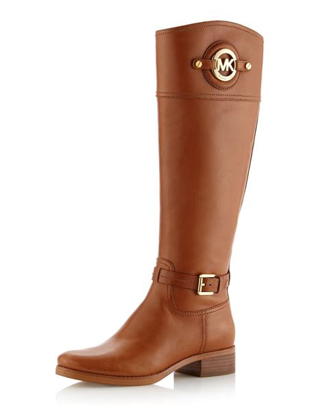 brown leather michael kors riding boots|michael kors boots high heel.